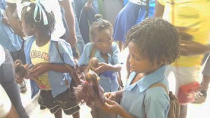 school children in Haiti