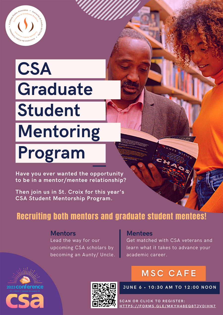 CSA Graduate Student Mentoring Program flyer